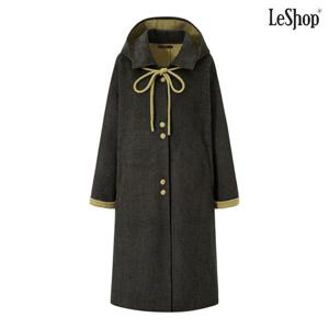 [르샵]울 블렌드 후드 배색 데일리 롱 코트 (DP4JH003A)