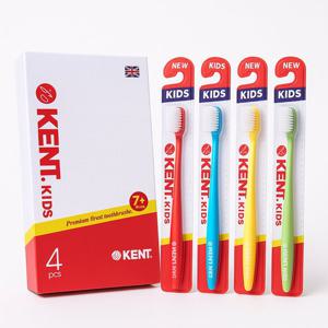 [땡큐온]NEW 켄트 키즈 어린이용 칫솔 초극세모 4개입