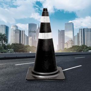 스탠다드 칼라콘 검정색/주차금지 경고표지판 안전콘 라바콘 주차금지표지판 도로표지판 안전표지판 꼬깔 교통안전표지판 안전봉 대형라바콘 교통안전표지