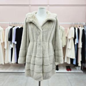 [샤틴]천연밍크 후드넥 풀스킨 하프코트S254C020A03