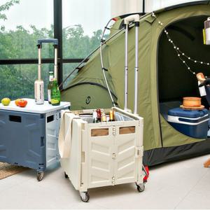 [JAJU/자주] 360도회전하는4바퀴접이식카트_아이보리