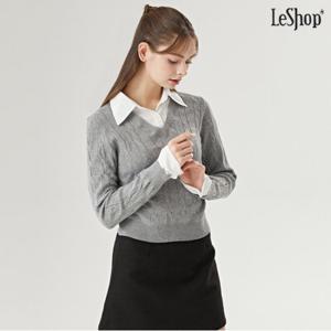 [르샵]셔츠 레이어드 긴팔 니트 (DN4KT019A)