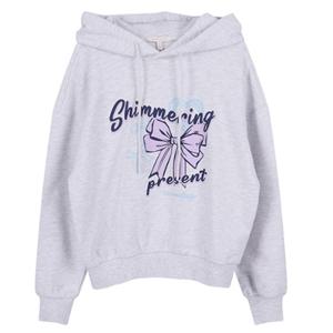 [플라스틱아일랜드]리본 크롭 후드 티셔츠 PQ4CL065