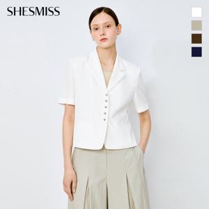 [쉬즈미스] 미니멀 버튼 크롭 자켓_SWWJKO21160