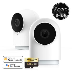 아카라 공식 스마트 허브 내장 홈카메라 홈캠 CCTV G2H Pro + 128GB 메모리 애플 홈킷 구글홈