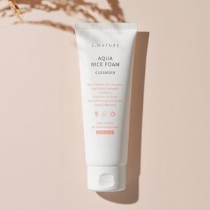 에스네이처 아쿠아 라이스 약산성 클렌징폼 80ml