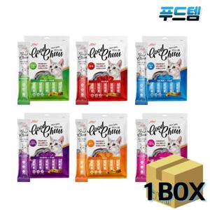 굿츄 고양이 간식 츄르 15g x 5입 x 120봉 1박스 연어 게살 조개관자살 참치 가다랑어 대량 도매 캣츄르 고