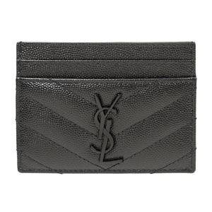 생로랑 마틀라세 모노그램 카드지갑 블랙 423291 BOW08 1000