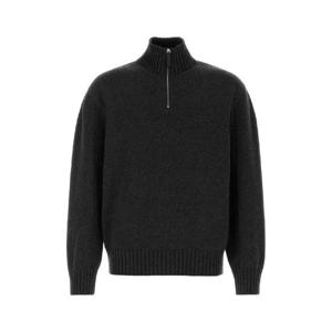 SALVATORE FERRAGAMO Slate cashmere blend sweater 144820786159 LEAGREMEL