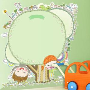 아트박스/꾸밈 ch093-동화나라(나무)_칠판시트지_붙이는칠판스티