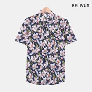 빌리버스 남자 하와이안 셔츠 반팔 휴양지룩 꽃 남방 BBI034
