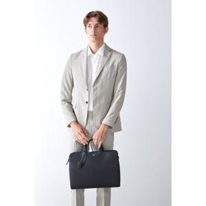 [헤지스]HJBA5F412BK_블랙 로고배색 가죽 남성 서류가방