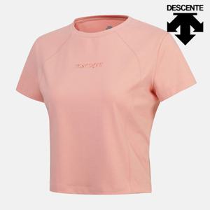 [데상트]데상트 여성 슬림핏 세미크롭 반팔 티셔츠 SP322TTS76CO