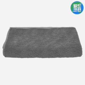 월드크린 코코 다용도 세차 타월 70x90 그레이 자동차 버핑 드라잉 극세사