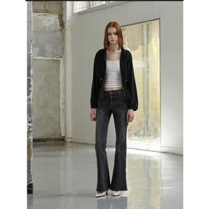 [에고이스트]   ER3ODP02슬림 라인 자수 스판 부츠컷