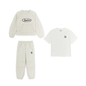 MLB키즈  STREET 여아 우븐 맨투맨 3세트CL (7FS2B135650CRS)