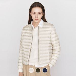 [지오다노]여성 라운드넥 일자 퀼팅 오리털 덕다운 경량 자켓 375909