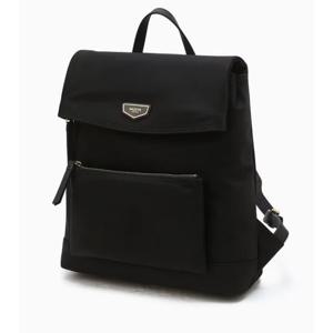 [헤지스ACC]베이직 나일론 레더 콤비 플랩 백팩 HIBA6E306BK