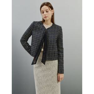 [아이잗컬렉션(피)]믹스 클래식 체크 트위드 재킷 CR9A0JK851