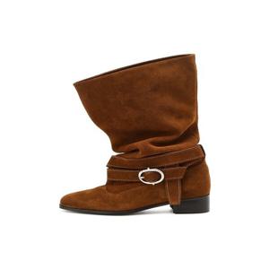 [질스튜어트] 세렌 스웨이드 슬라우치 미들 부츠 카멜 JASO5F302W1