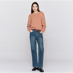 [지오다노] 여성 기모 브러시드 일자 스트레이트 데님팬츠 415944