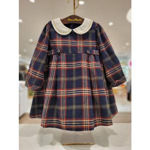 쇼콜라 펄체크원피스 (TTWPE093V)여아겨울외출복백일돌선물