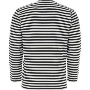 꼼데가르송 P1T164 1 (AX-T164-051 1) PLAY 플레이 레드 하트 와펜 스트라이프 남성 긴팔티