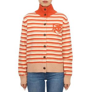 메종키츠네 폭스헤드 스트라이프 여성 가디건 NW00503KM0329 0019