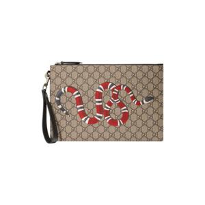 구찌 베스트리에 킹스네이크 파우치 베이지 에보니 473904-GZN1N-8666