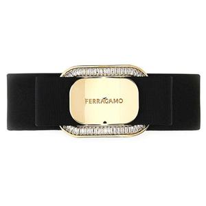 25 FW 페라가모 로고 인그레이브드 네로 블랙 헤어핀 340431776416