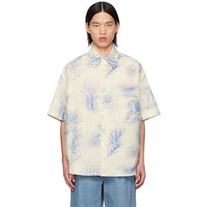 우영미 오프 화이트 레이어드 패널 셔츠 W241SH23 241704M192007