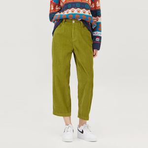 [베네통] 코듀로이 배기핏 팬츠_BADP56561GN