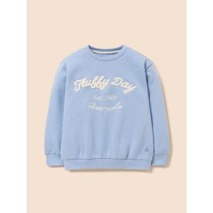 [빈폴키즈] 부클 자수 기모 스웨트 셔츠  스카이 블루 (BI5Y41U02Q)