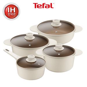 테팔 세라믹 인덕션 주물 아이콘오트밀크 냄비 4종 (편수18+양수18+곰솥24+전골24)