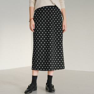 나야홍 / 빅사이즈 510 옆지퍼밴딩도트스커트 DLYV513