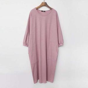 큰옷 임부복 빅사이즈 빅포켓코튼원피스 GR8204M305