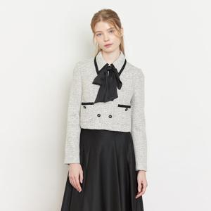 [TAG 299000원][케네스레이디] 배색타이 트위드 자켓 EWJKOJ0100