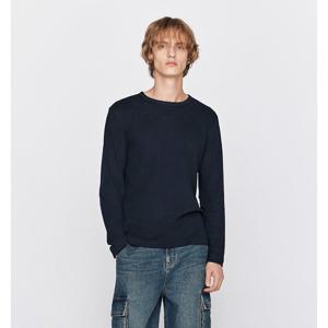 [지오다노] 남자 기모 인터락 크루넥 긴팔 티셔츠 01025950