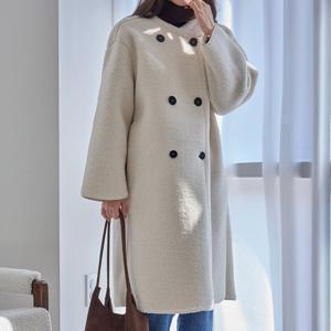 [모리스커밍홈] 뽀글이 더블 롱 코트_M2511CT007D