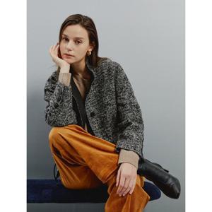 [아이잗컬렉션(피)]도우스트링 헤링본 하이넥 점퍼 CRBA0JP511