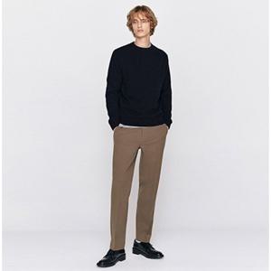 [지오다노] 남성 기모 브러시드 일자 테이퍼드 밴딩 슬랙스 115915