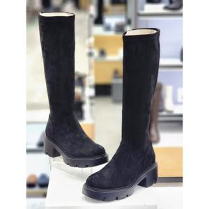 [탠디]X25508TD 심플 스웨이드 스판 롱부츠 여성 6cm