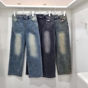 [행텐주니어]기모 스판 세미 와이드핏 밴딩 청바지14540-155-801