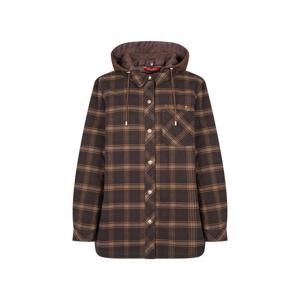 크로커다일레이디 후드 탈부착 체크셔츠_CLEWBL201