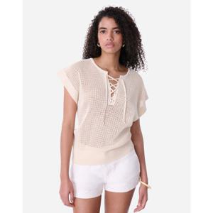 바네사브루노 25SS 시즌오프 오프화이트 메쉬 면혼방 민소매 니트 VISW5E201OW