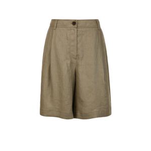아떼 바네사브루노 여성 25SS 라이트카키 원턱 린넨 뒷밴딩 버뮤다 하프팬츠 VLPA5B217K1