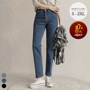 어썸 [히터진No.9] 고탄력 기모 스판 보이핏 데님팬츠_265020