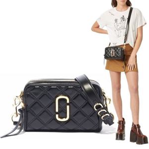 마크제이콥스 Softshot 21 퀼팅 레더 크로스백 블랙 H135L01FA21 065