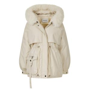 [포커스]벨티드 포켓 스트링 패딩 점퍼 PBVFF5W1JP1191