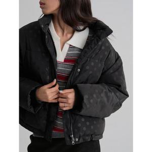 (125Y38MQ15) [에잇세컨즈] 도트 패턴 웰론 숏패딩  블랙